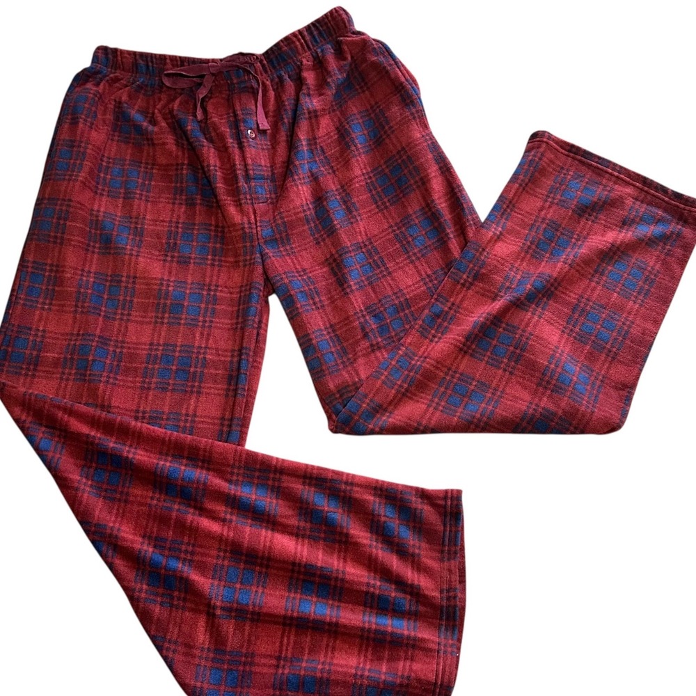 Stillwater Supply Co Pajama Pants Mens 2XL Burgundy Flannel Plaid Loungewear